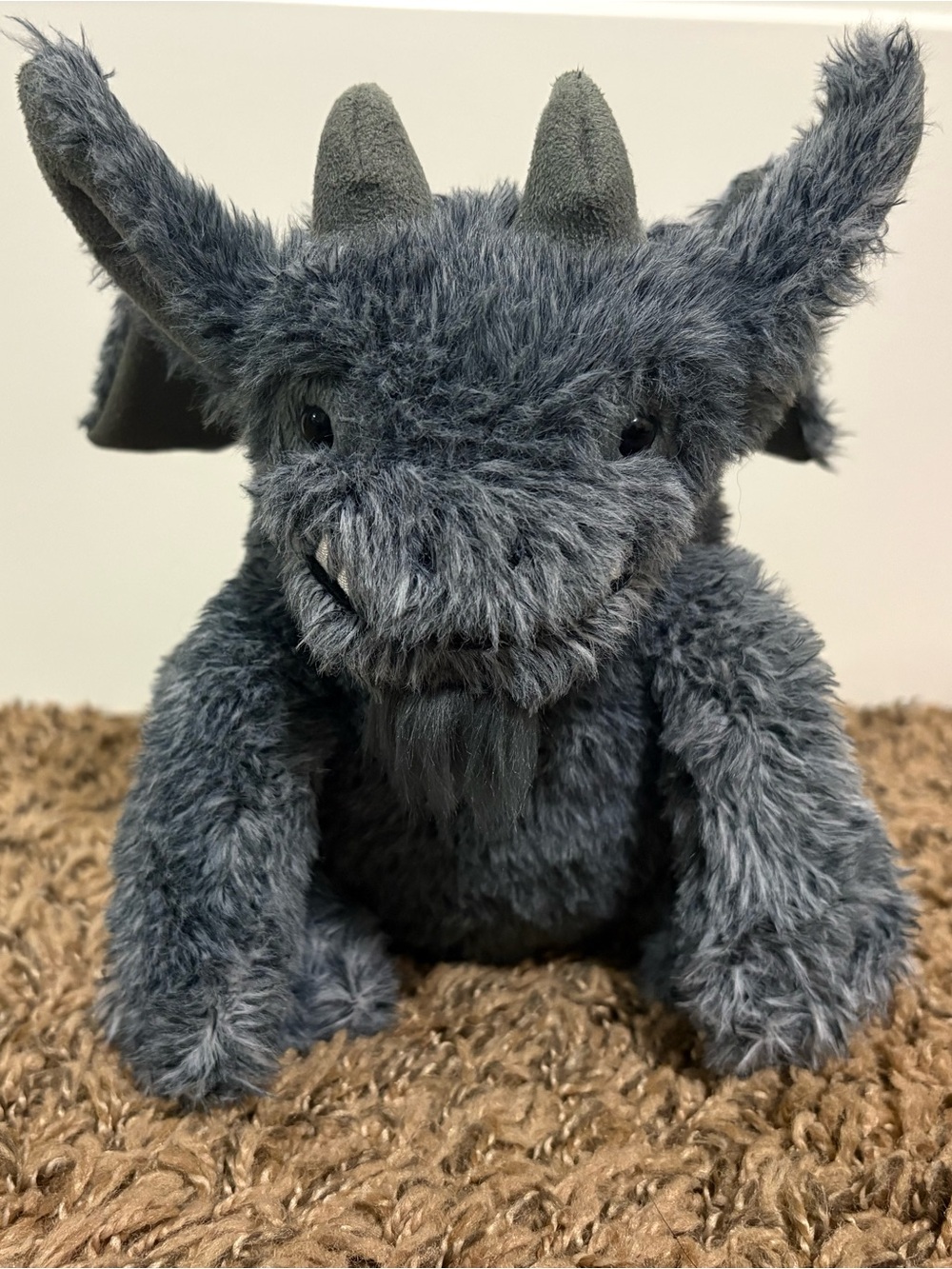 Jellycat Charcoal Gray Dragon Plush